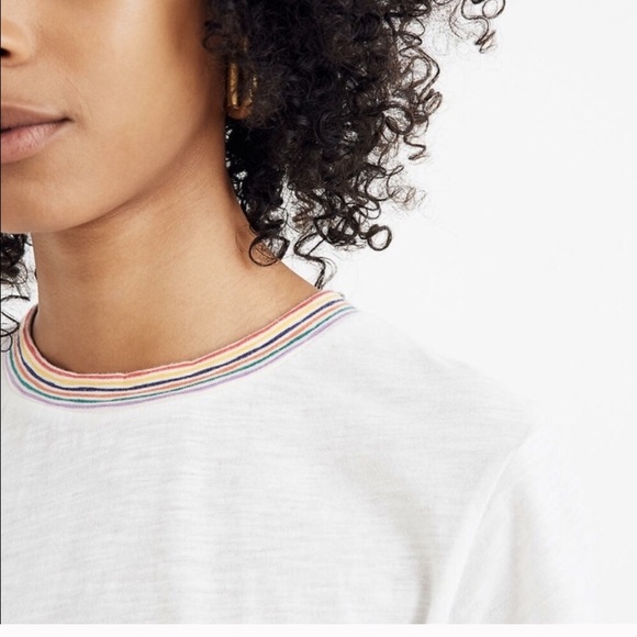 Madewell Tops - Whisper cotton rainbow ringer crewneck tee